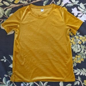 Golden Yellow Velvet Tee